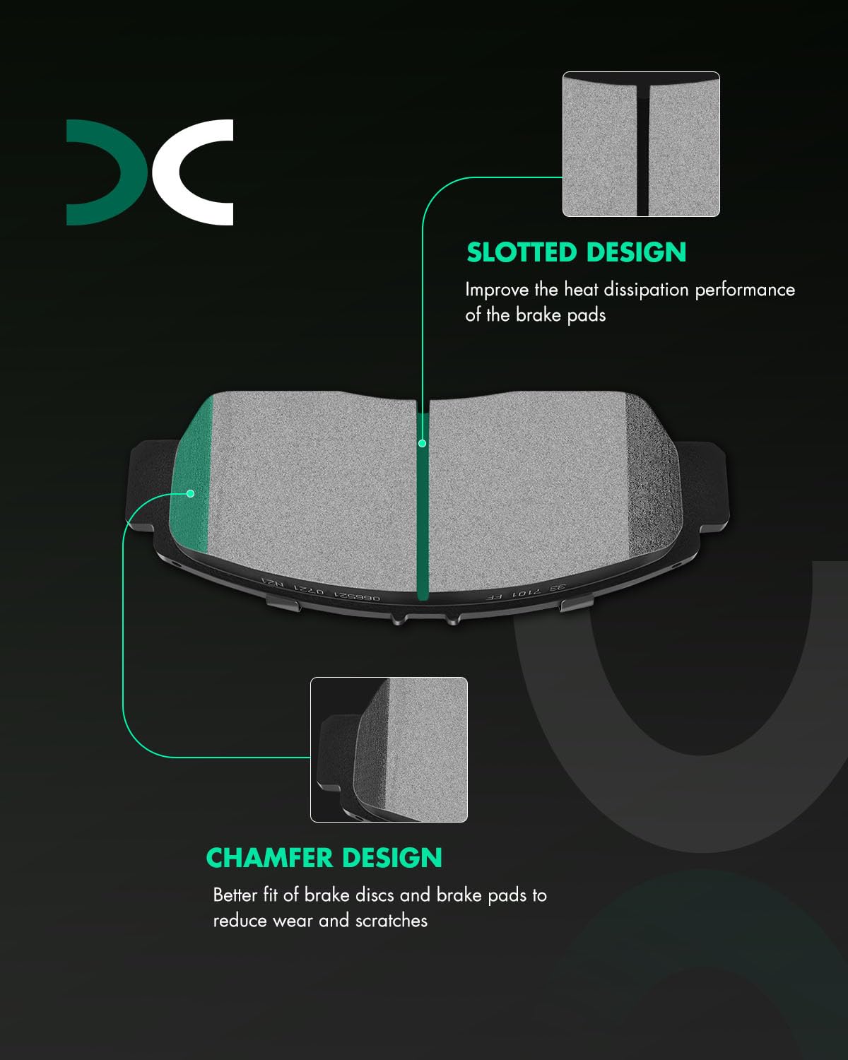 Scitoo D1451 D787 Front Rear Brake Pads Sets Fit For Acura Tsx 2009-2010,For Honda For Accord 2008-2011