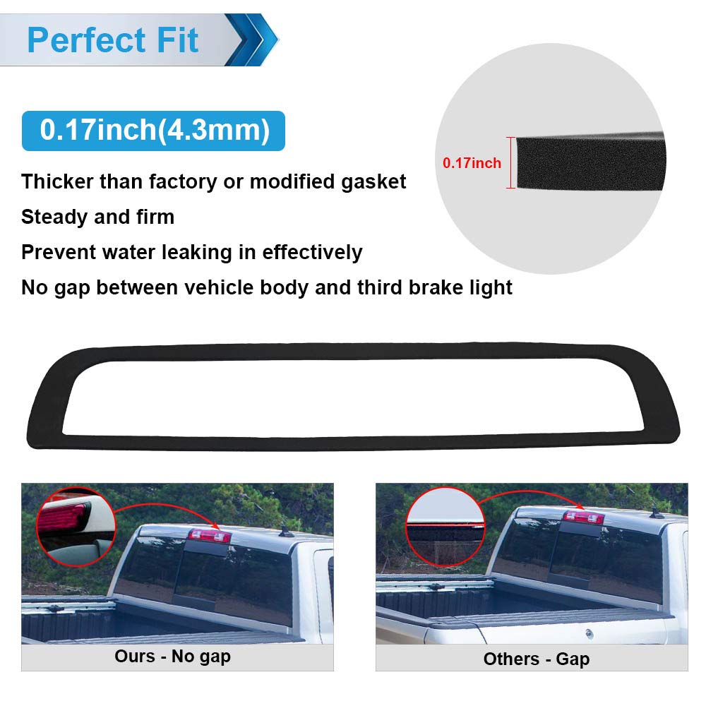 MbuyDIY 3rd Third Brake Light Gasket Seal Compatible with 2014-2023 Chevy Silverado 1500 GMC Sierra 2500HD 3500HD High Mount Sto