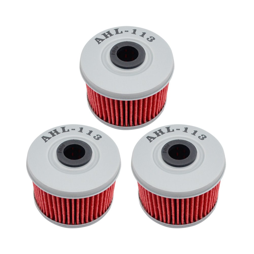 Ahl 113 Oil Filter For Honda Trx350Fe Rancher 4X4 Es 350 2000-2006 (Pack Of 3)