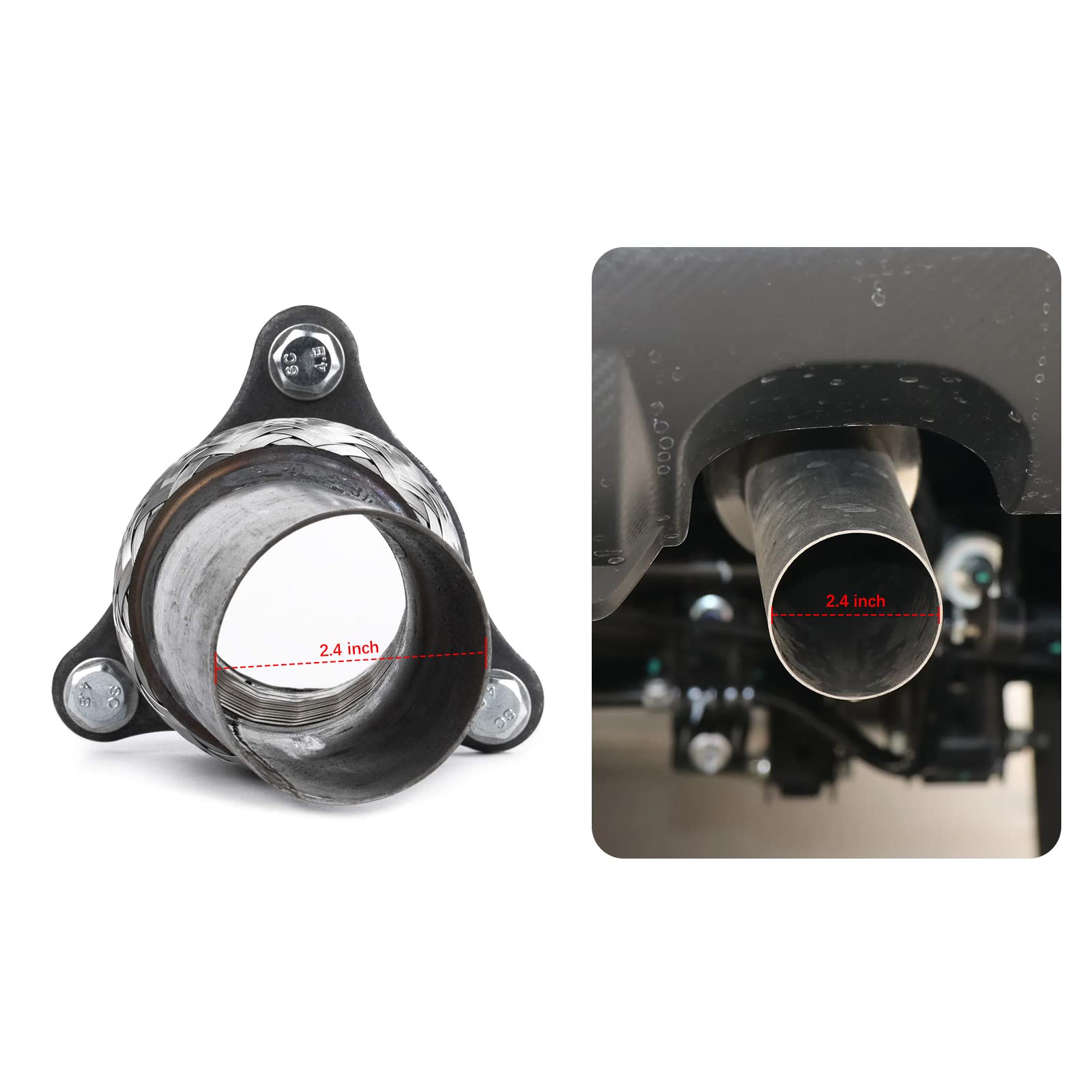 Rp Remarkable Power, Rk7560 Hhr Cobalt Saturn Lon Front Flex Section Exhaust Pipe 2.2 2.4, 2 Pack