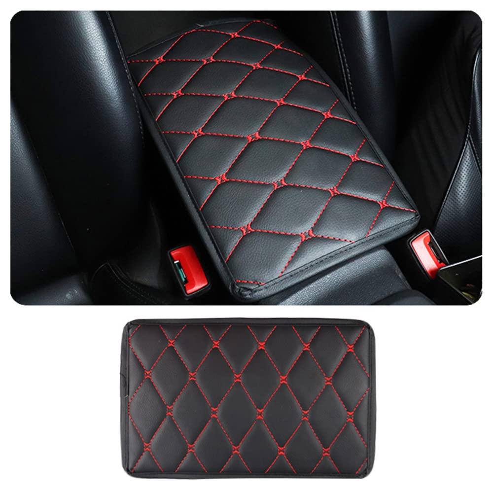 Center Console Cover,Soft Comfortable PU Leather Car Armrest Cushion,Waterproof and Anti-scratch Armrest Seat Box Cover Profecto