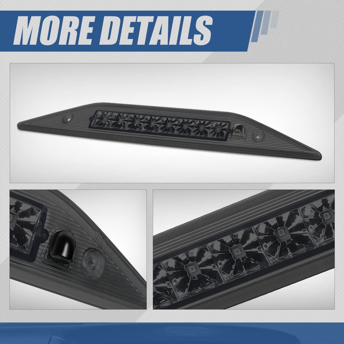 Auto Dynasty High Mount Smoked Housing Led 3Rd Tail Brake Light Stop Lamp Compatible With Ford Freestyle