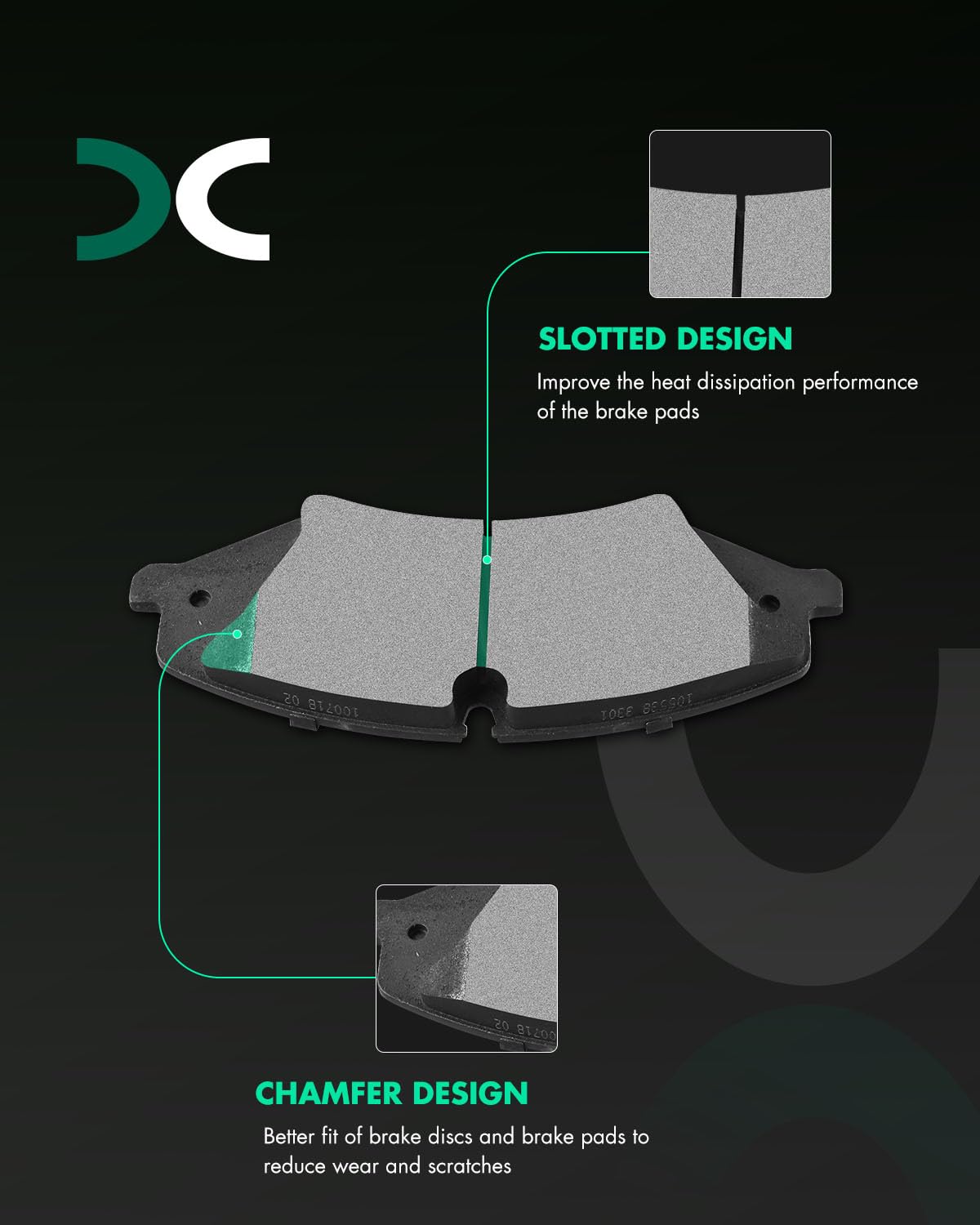 Scitoo D1479 Front Semi-Metal Brake Pads Sets Fit For Land Rover Discovery 2017,For Land Rover Lr4 2010-2016,For Land Rover Rang