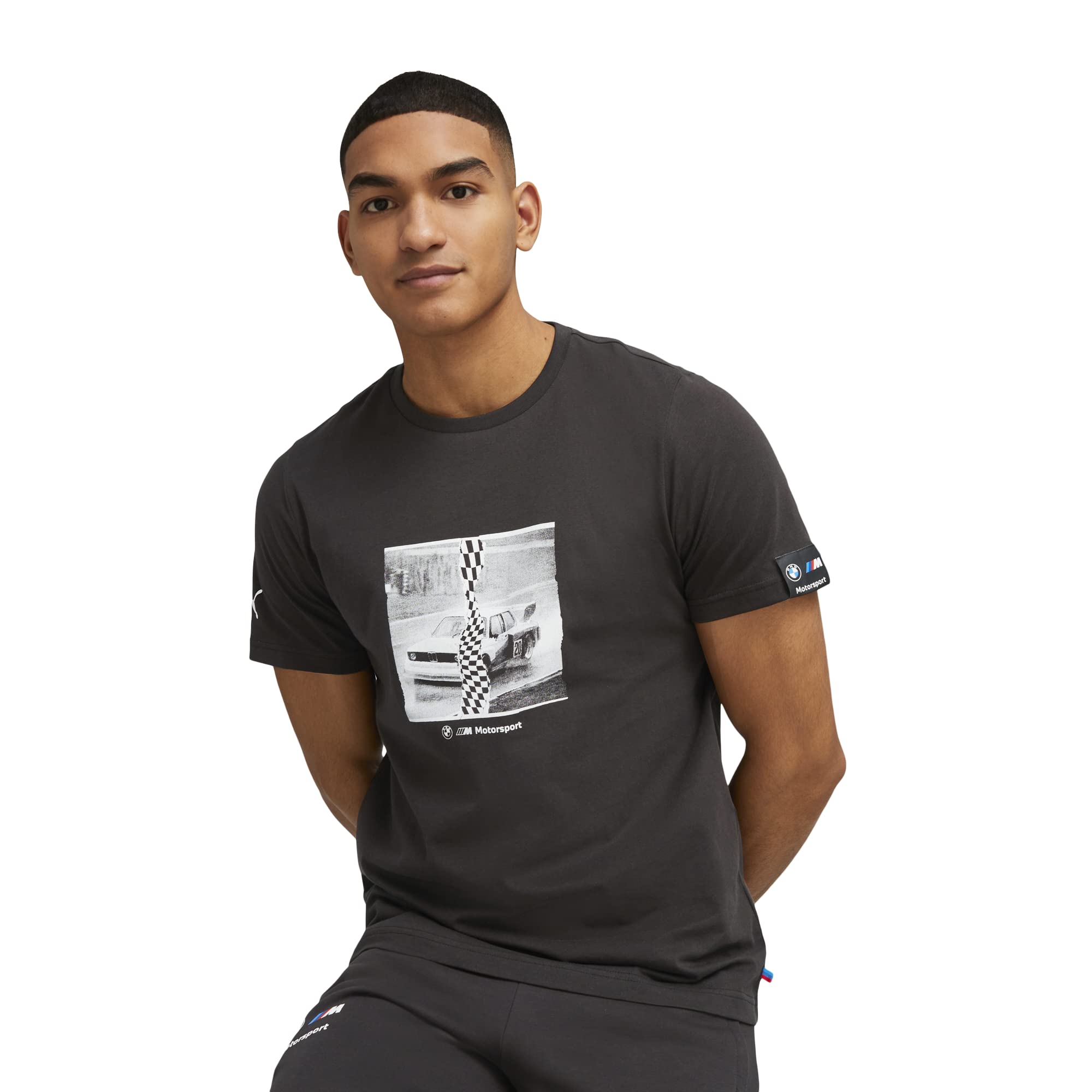 PUMA Men's Standard BMW M Motorsport Graphic Tee, Essential Black 23, XX-Large