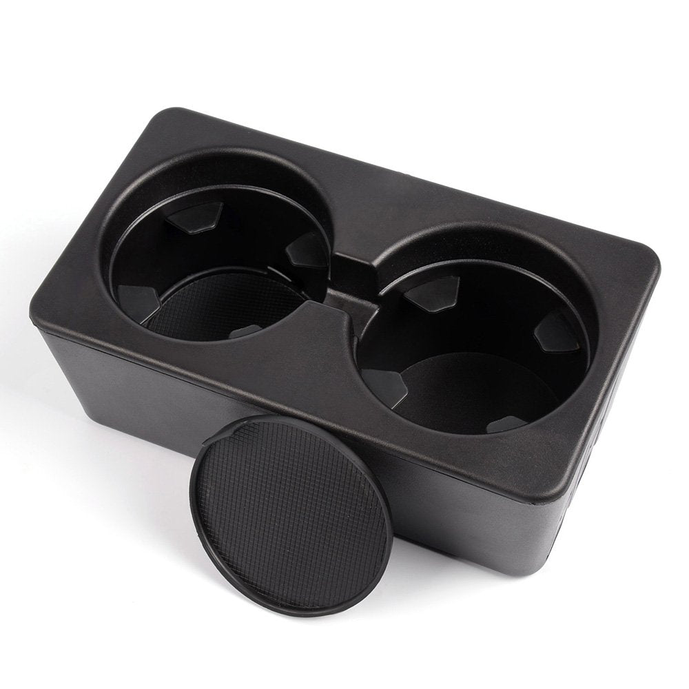 Pit66 Dual Cup Holder Insert Compatible With 2007-2014 Chevy Silverado Avalanche Suburban Sierra Yukon Escalade Drink Holder