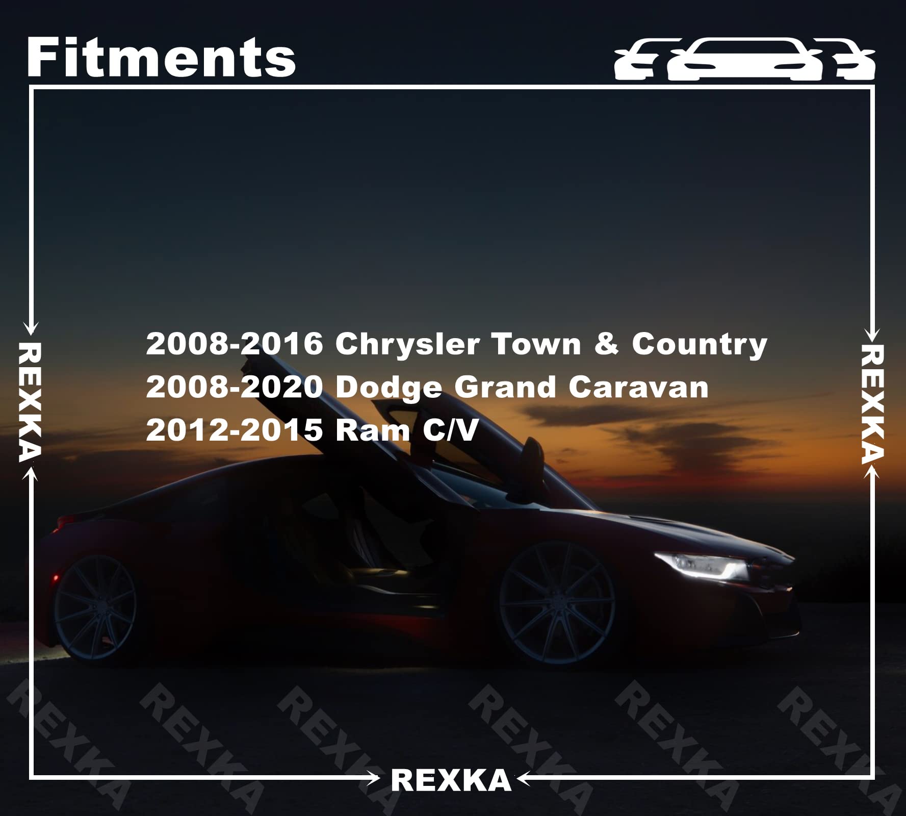 Rexka 15Pcs Rocker Moulding Clip With Sealer For Chrysler 6509288Aa Dodge Ram C/V, Grand Caravan, Town & Country