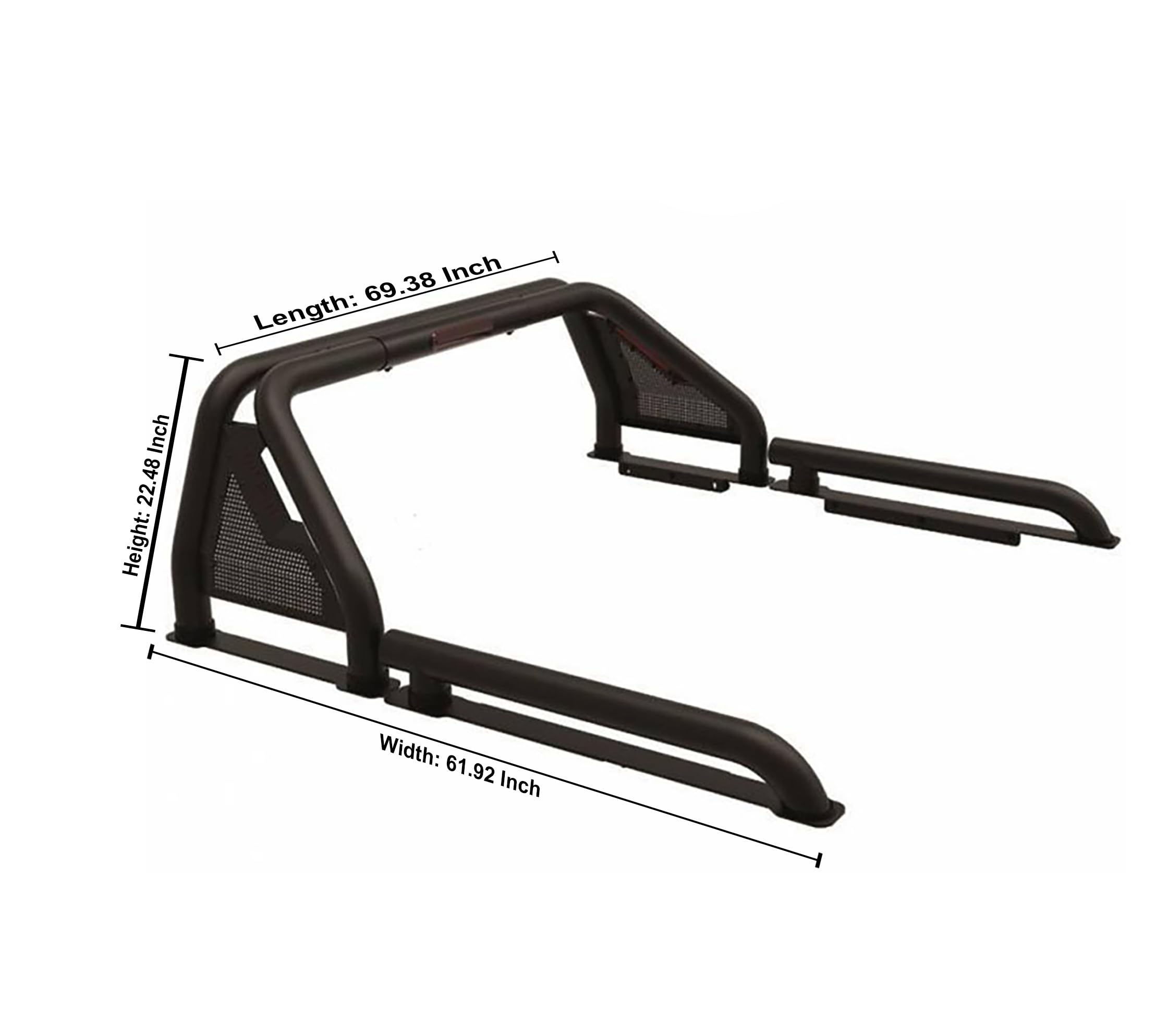 Black Horse Off Road Gladiator Roll Bar Modular Black Compatible 19-23 Titan/Xd|14-23 Silverado/Sierra 1500/2500/3500|15-23 Ford