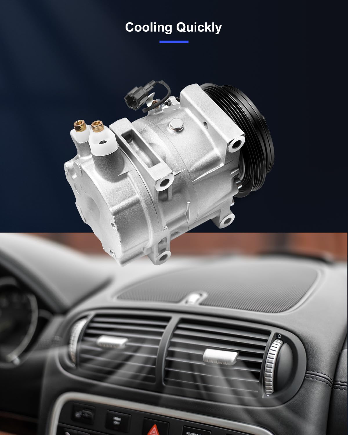 Eccpp Ac Compressor With Clutch For 2001-2004 For Nissan Pathfinder 3.5L 2001-2003 For Infiniti Qx4 3.5L A/C Compressor