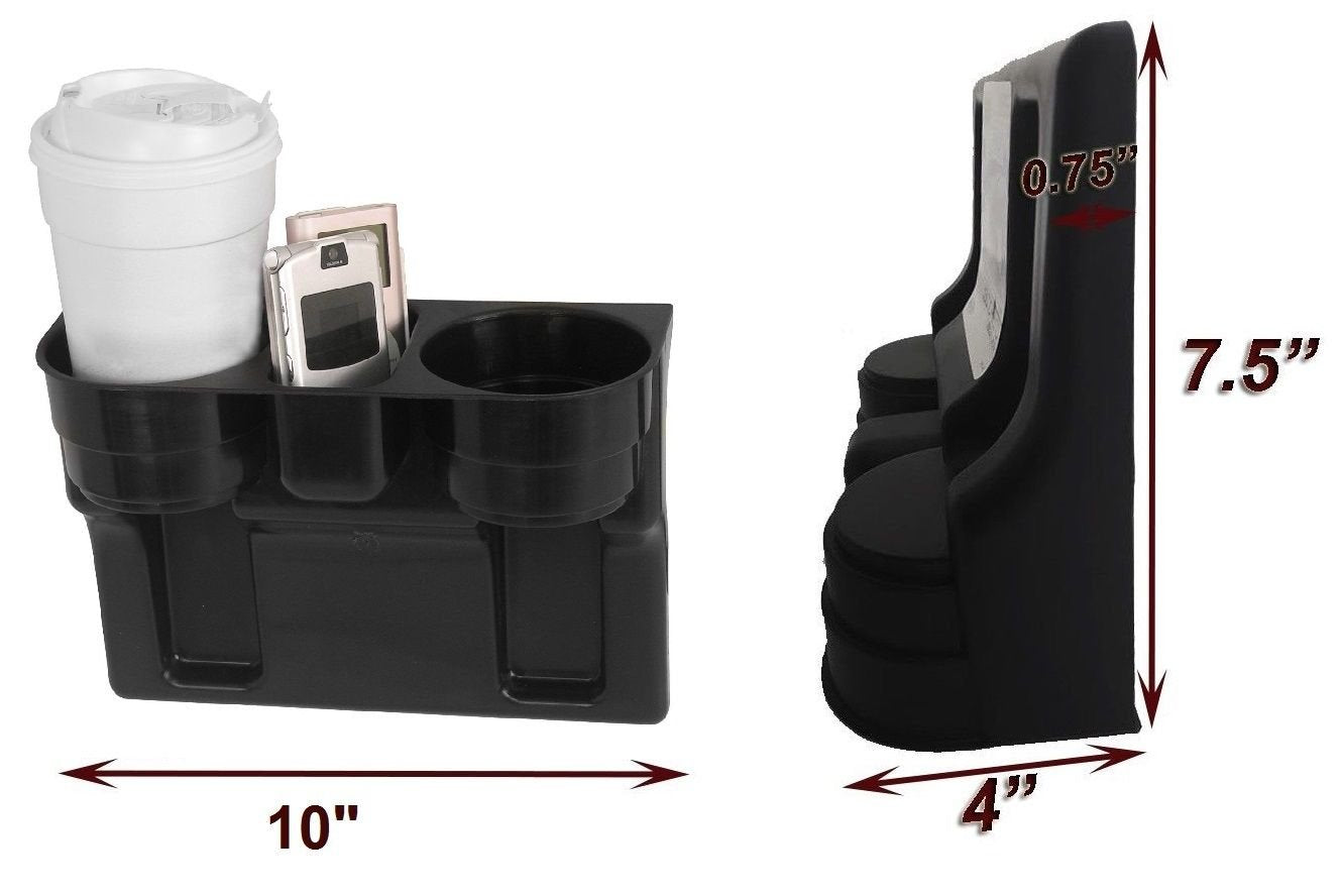 Custom Accessories Black Seat Wedge Cup Holder