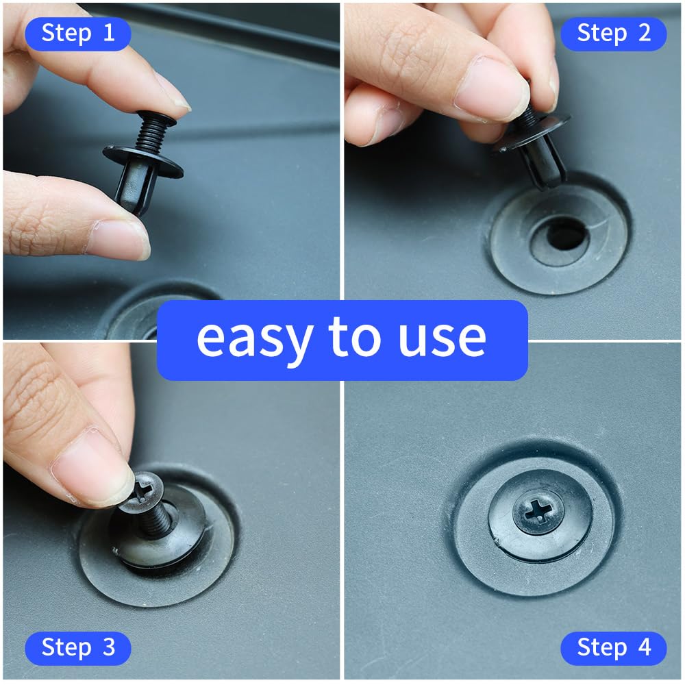 100 Pcs Bumper Retainer Clips Car Rivets Fasteners Retainer Kit And 1 Fastener Removers Most Popular Sizes Auto Push Pin Rivets