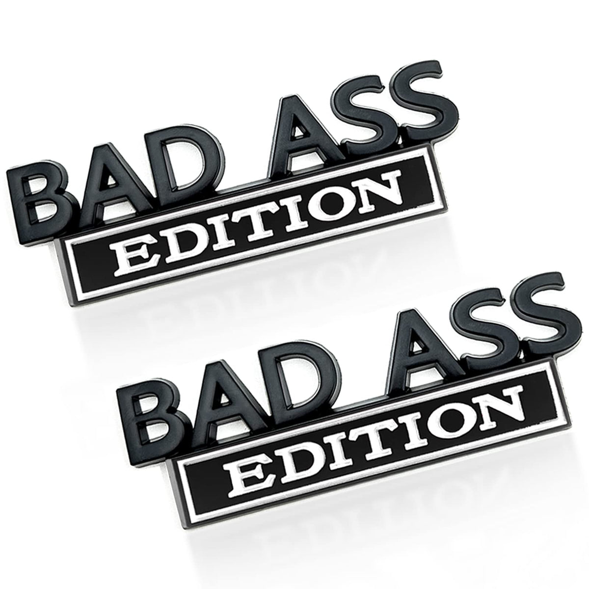 2Pcs Bad-Ass Edition Emblem For Car, 3D Fender Badge Decal, Auto Accessories For WBCARB0C3759G2T
