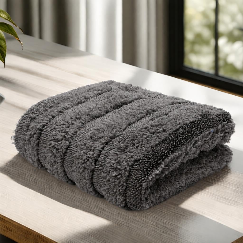Cutting EDGE 900 GSM Jacquard Car Microfiber Towel,Grey,40x40 cm(Pack of 1)
