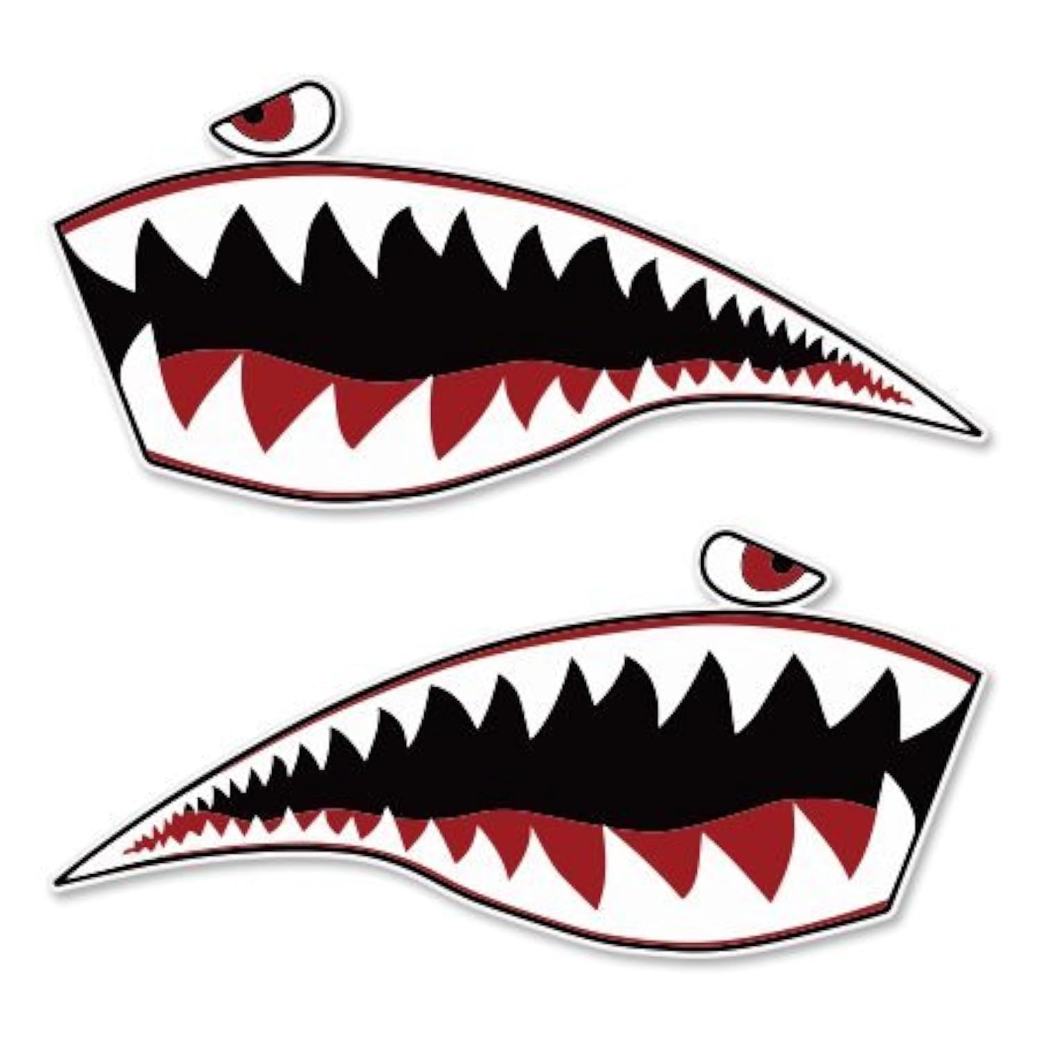 Ak Wall Art Warhawk Shark Tiger Vinyl Sticker - Car Phone Helmet - Select Size