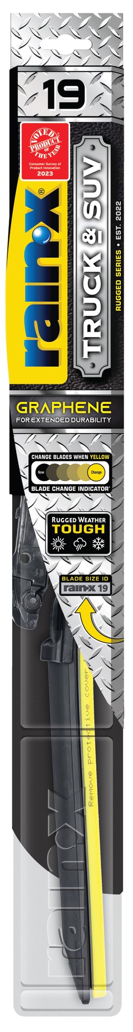 Rain-X 870119 Truck & Suv Rugged Series Premium Wiper Blades, 19 Inch Windshield Wipers (Pack Of 1), Automotive Replacement Wind