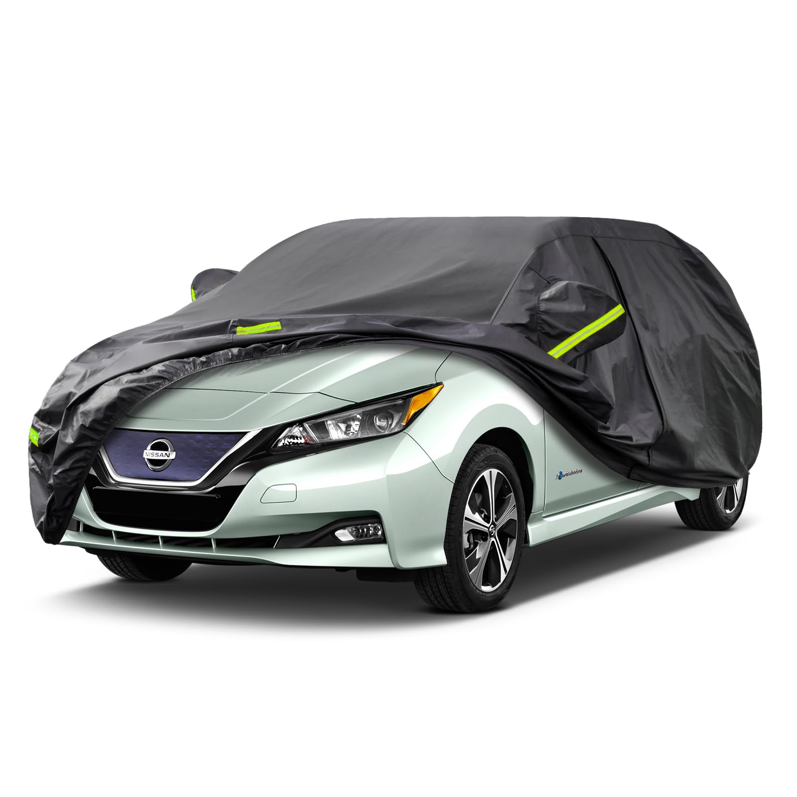 Kaugung 7 Layers Hatchback Car Cover Custom Fit Nissan Leaf From 2010 To 2025, Waterproof All Weather Resistant Outdoor Indoor S