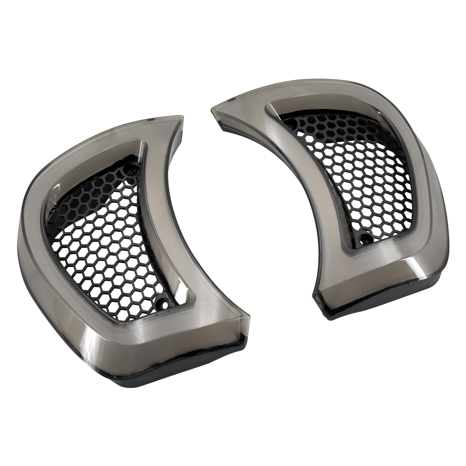 HDBUBALUS Motorcycle Headlight Vent Accent Turn Signal LED Indicator Side Lights For Harley Road Glide FLTRX 2015-2023 Smoke