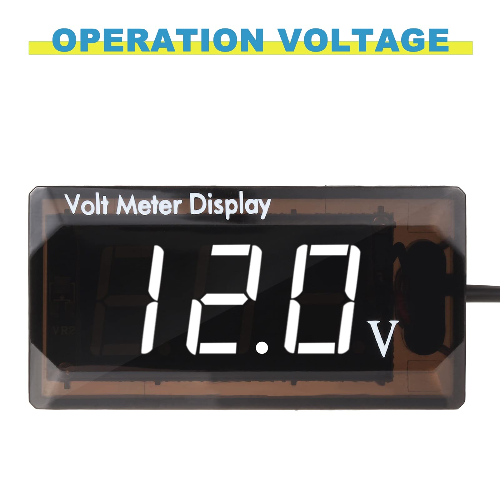 2 Pieces Dc 4 To 28V Car Digital Voltmeter 12V Voltage Meter Car Audio Gauge Led Display 12V Waterproof Voltage Gauge Meter For