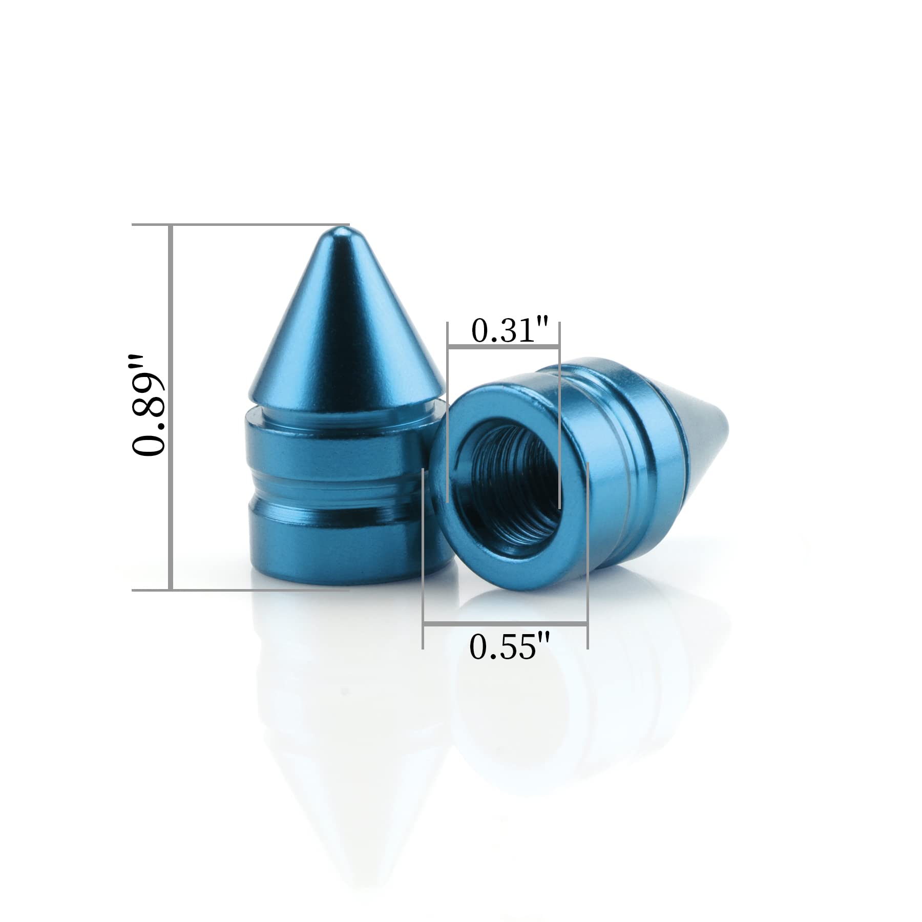 SINGARO Car Tire Valve Caps, 4 Pieces of Universal Aluminum Alloy Tire Trim Accessories Dust Tire Covers for Cars, Trucks, SUVs