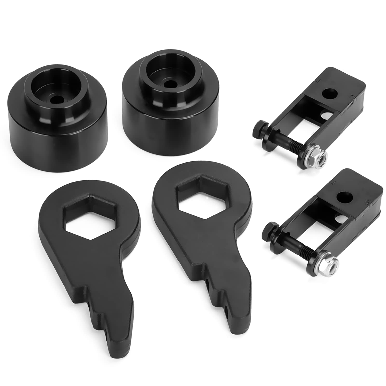 KSP Full Lift Kits for Tahoe Yukon Suburban Avalanche 1500 2002-2006, 1-3' Front Torsion Bar Key and 2' rear Spring Spacers Full Suspension Kits fit for G-M-C C-h-e-v-y SUV Trucks with Shock Extenders