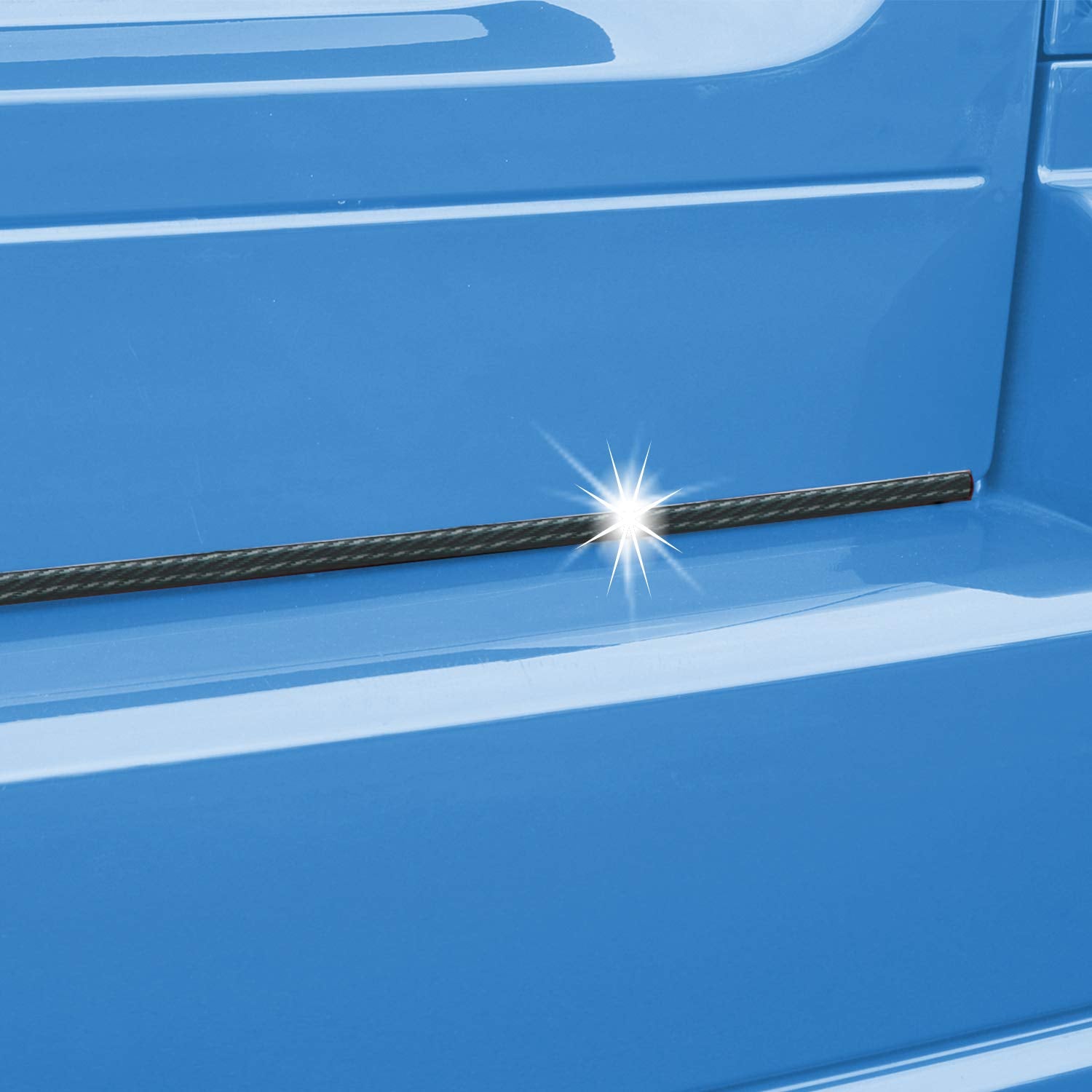 Cowles Custom - Enhanced 8Ft Carbon Fiber U-Channel Edge Guard Trim, 8Ft Flexible Plastic (Pvc) Bumper Protector Accessory, Door