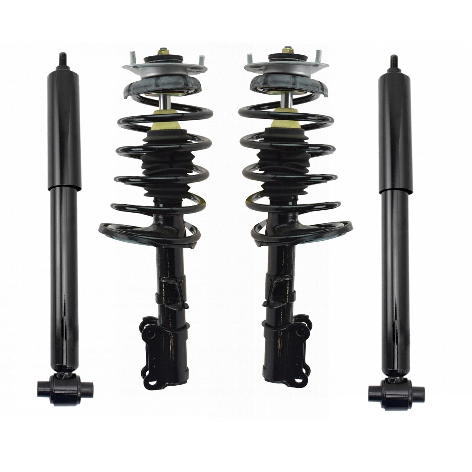 Trq Front And Rear Complete Strut Assembly & Shock Absorber Kit Complete Strut & Coil Spring Assembly Compatible With 2001-2009