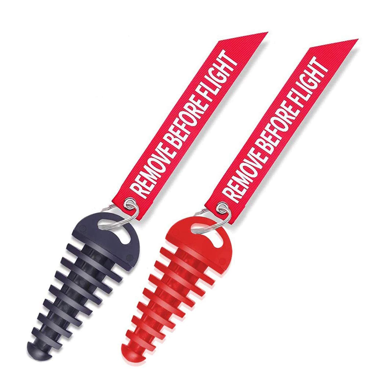 Melife 2 Pack 0.6''-1.5'' Muffler Exhaust Wash Plug, Motorcycle Dirt Bike 2 Stroke With Keychain Tag With Key Ring Engine Atv Qu