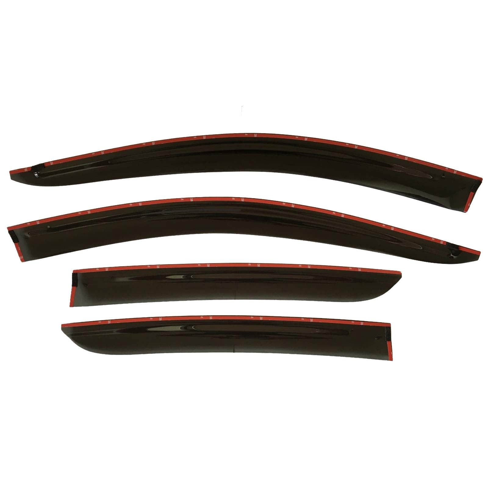 2020-2024 Tape-On Side Window Visor Deflectors For Nissan Sentra S Sv Sr Dark Tinted Rain Guards 2021 2022 2023