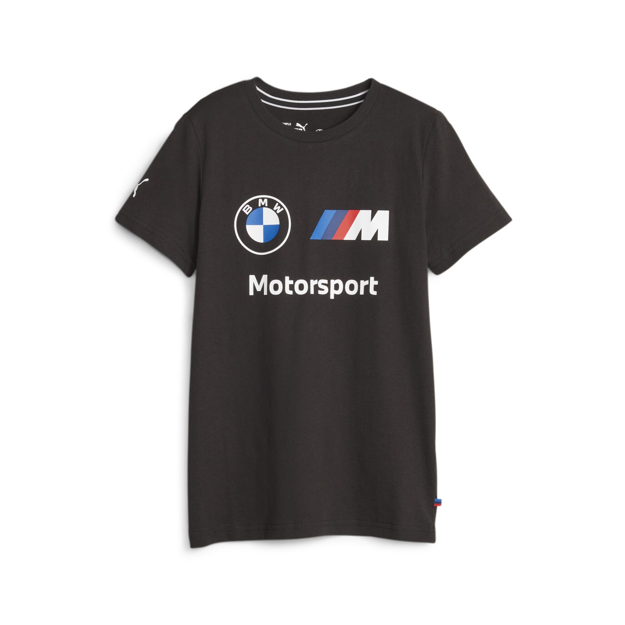PUMA BMW M Motorsports Kids Essentials Logo Tee, Black FH23, Large