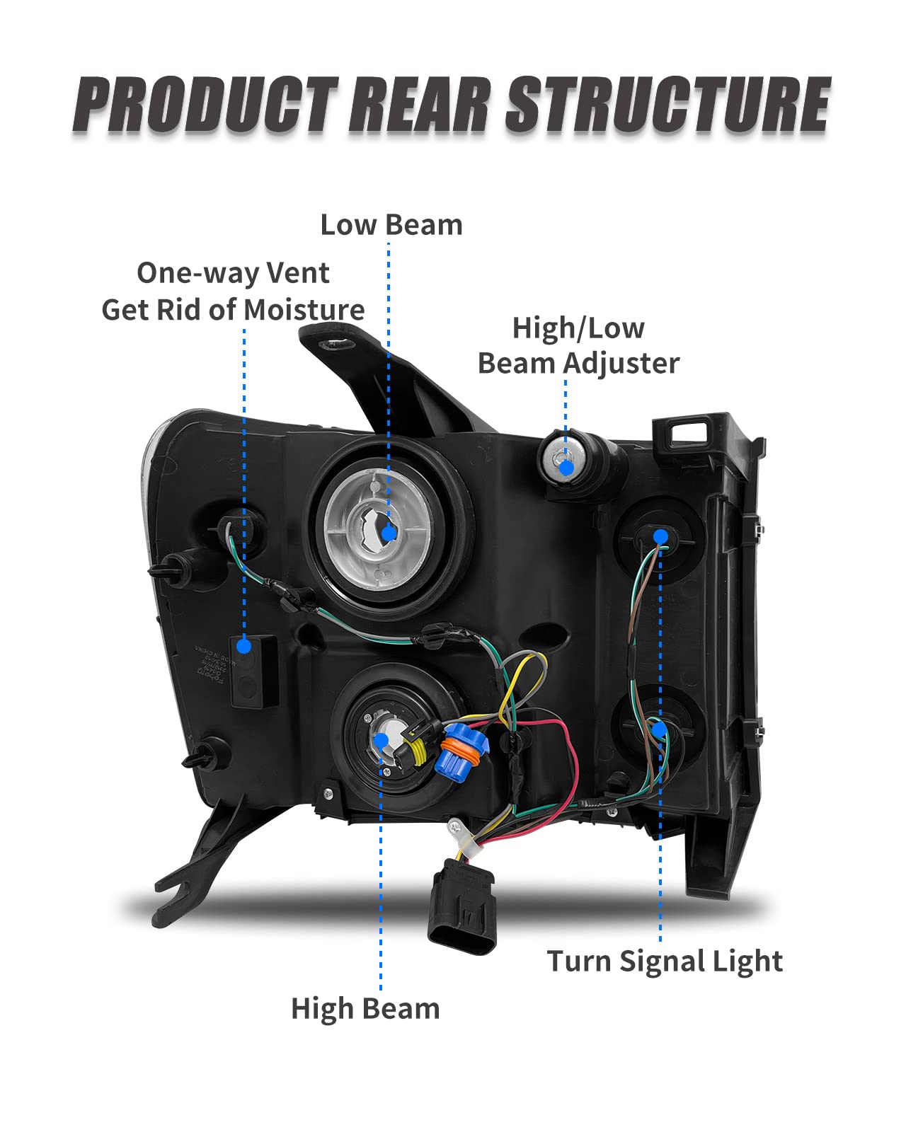 Adcarlights For 2007 2008 2009 2010 2011 2012 2013 2014 Sierra Headlight Assembly Compatible With 07-13 Gmc Sierra 1500/07-14 Gm