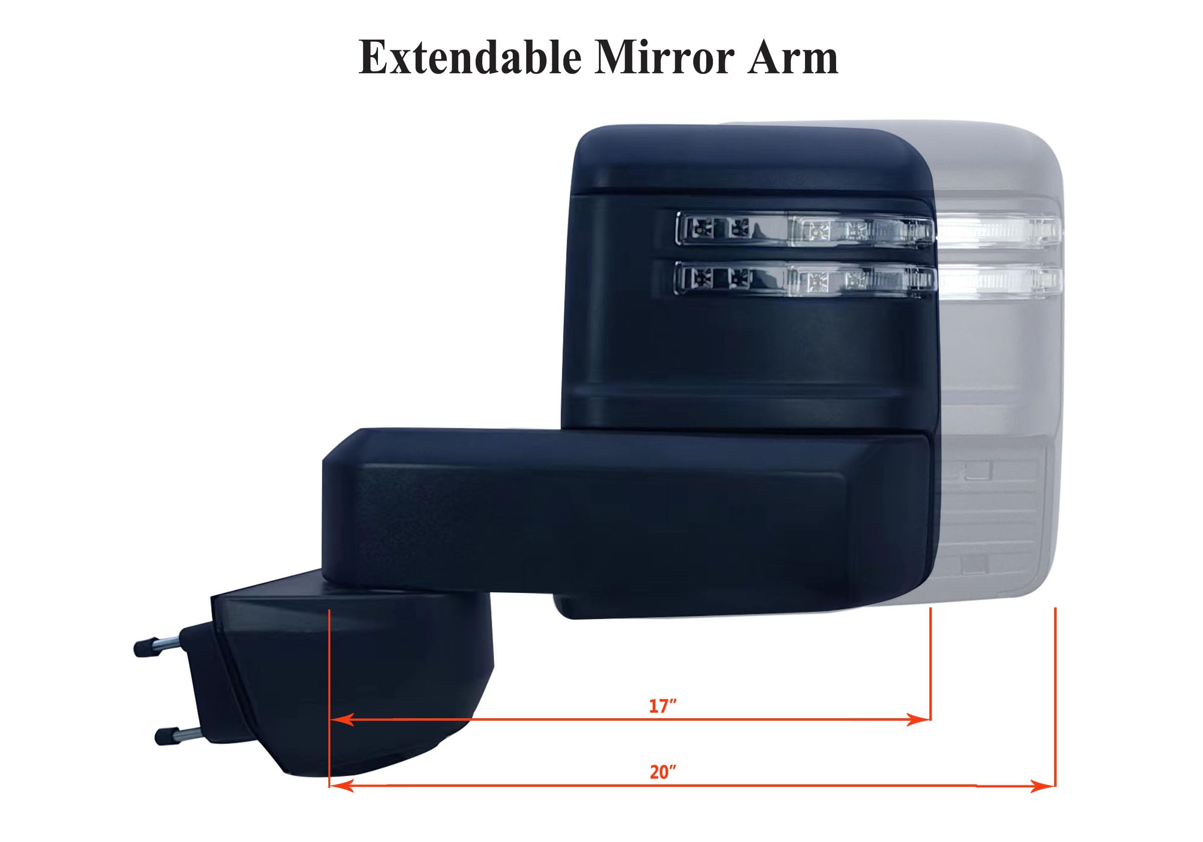 Driver Left Side Door Towing Mirror Power and Heated with Signal Light and BLIS Textured Back Cover For Chevrolet Silverado GMC