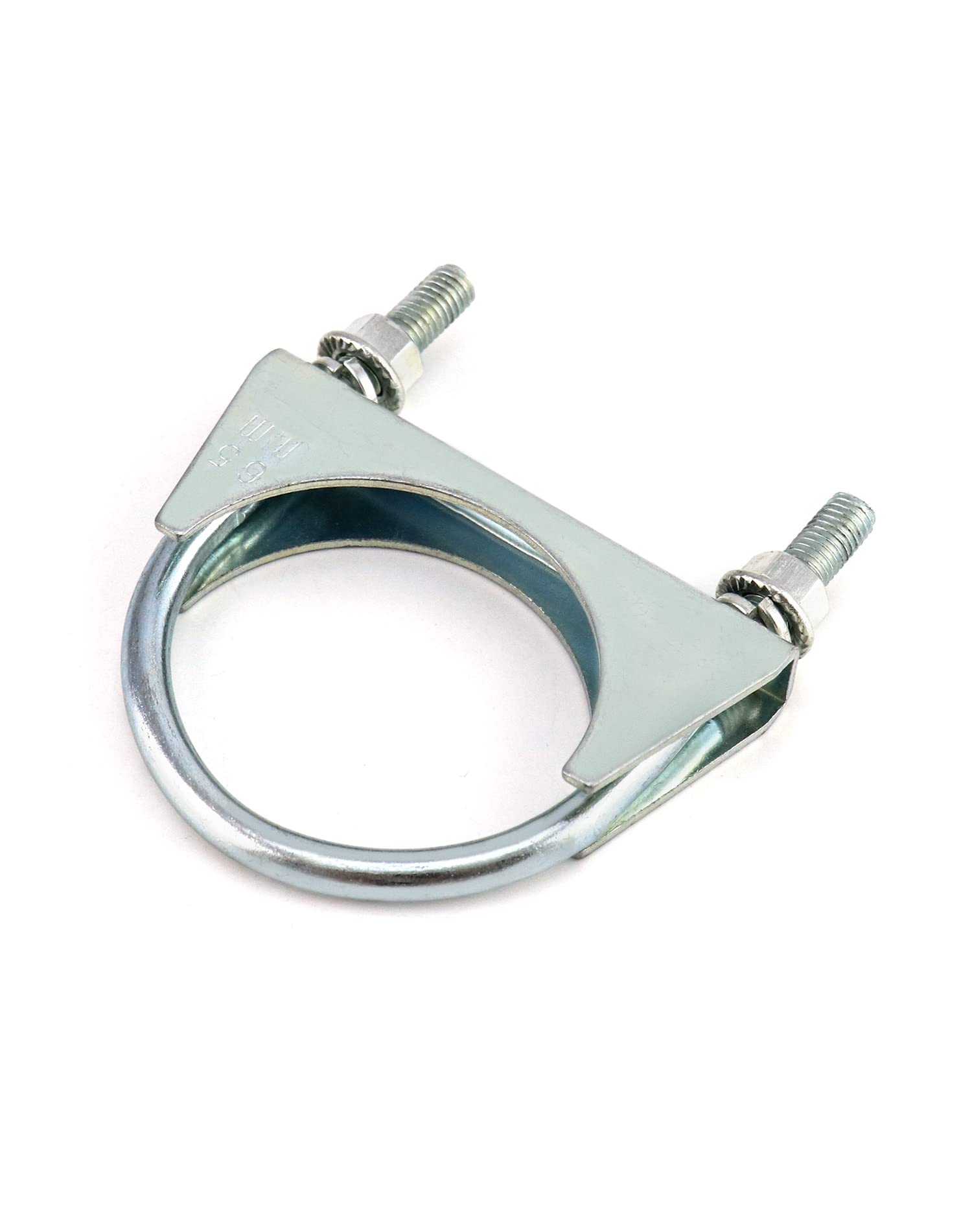 Qwork U-Bolt Muffler Tip Exhaust Hook, 2-1/2'' Od 2Pcs Stainless Steel Universal Silencer Exhaust Clip