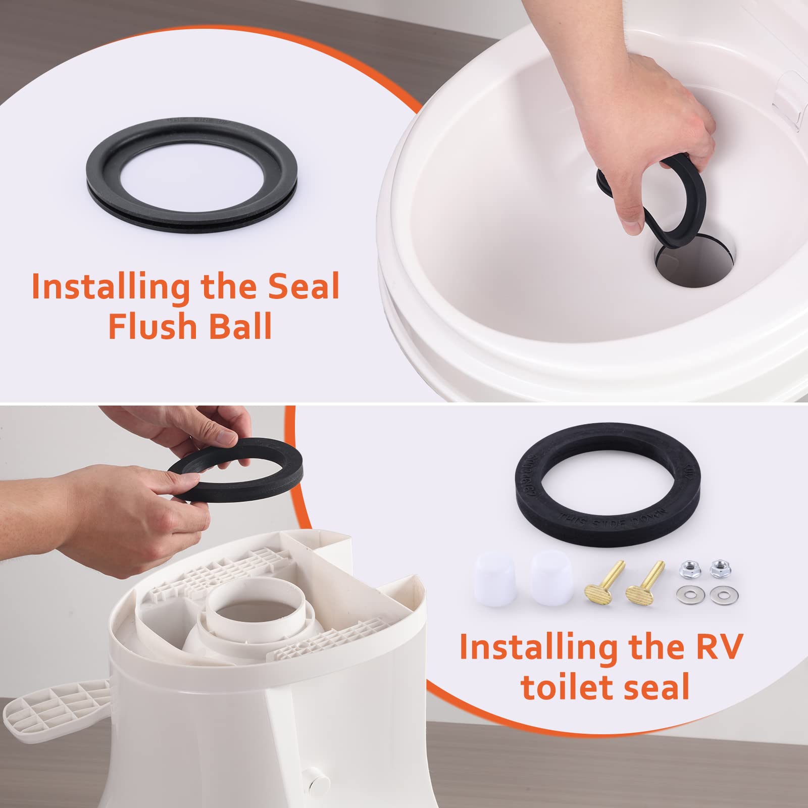 Boeemi Rv Toilet Seal Kit Compatible With Dometics 300/310/320 Series To Replace 385311652 Camper Bowl Seal Part And 385311658 F