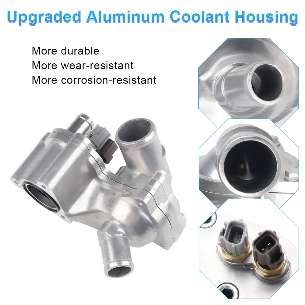 Wmphe Upgraded Aluminum Thermostat Housing Assembly Compatible With 2001-2005 Ford Explorer, 2001-2011 Ranger, 2001-2008 Mazda B