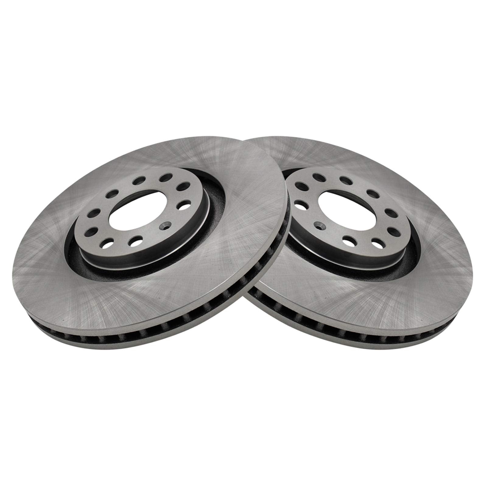 Trq Front Brake Rotors Set Vented Compatible With 2005-2009 Audi A4 A4 Quattro 2002-2004 A6 2000-2004 A6 Quattro 2001-2005 Allro