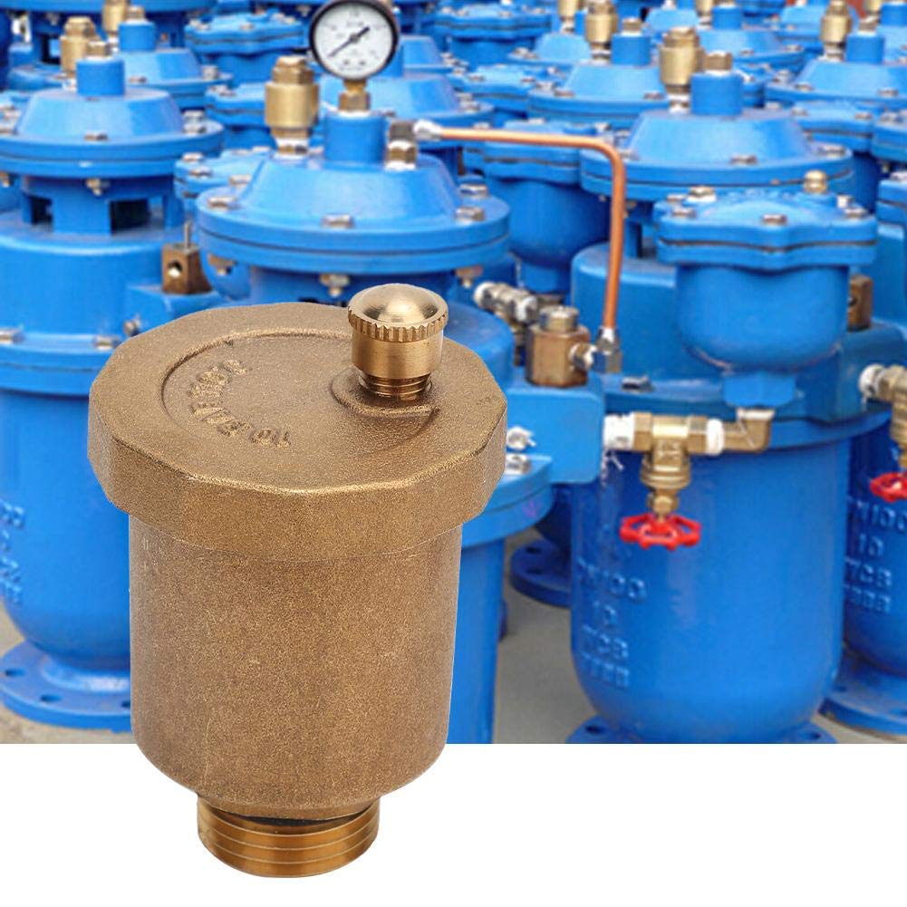 Air Vent Valve, G1/2'' Brass Automatic Diaphragm Unidirectional Valve Male Thread Leak-Proof High Temperature Air Bleeder Valve