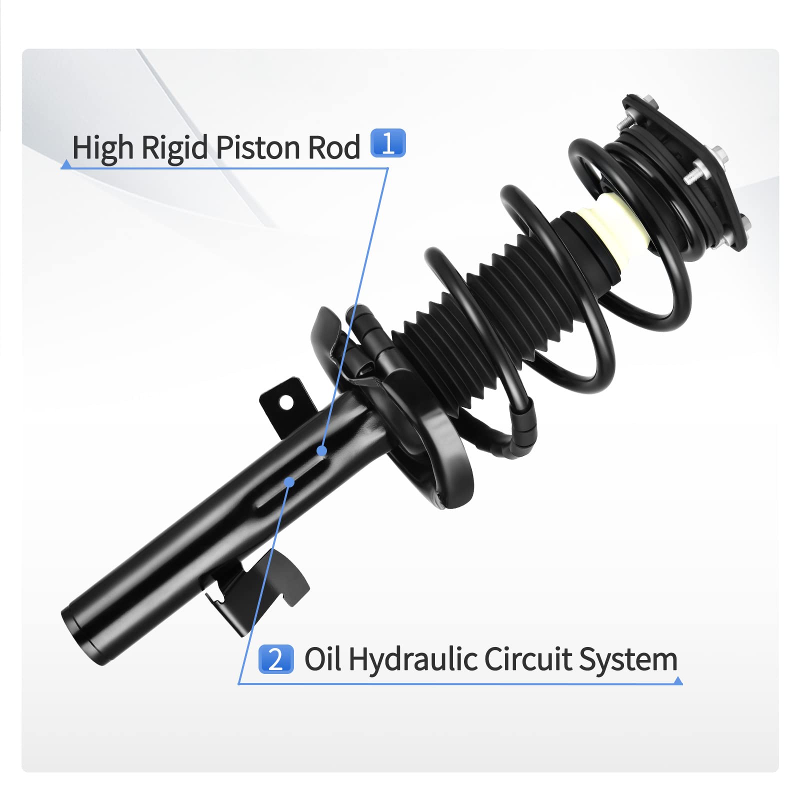 Yitamotor Front Complete Struts And Rear Shocks Quick Struts Compatible With 2004-2009 Mazda 3, 2006-2010 Mazda 5