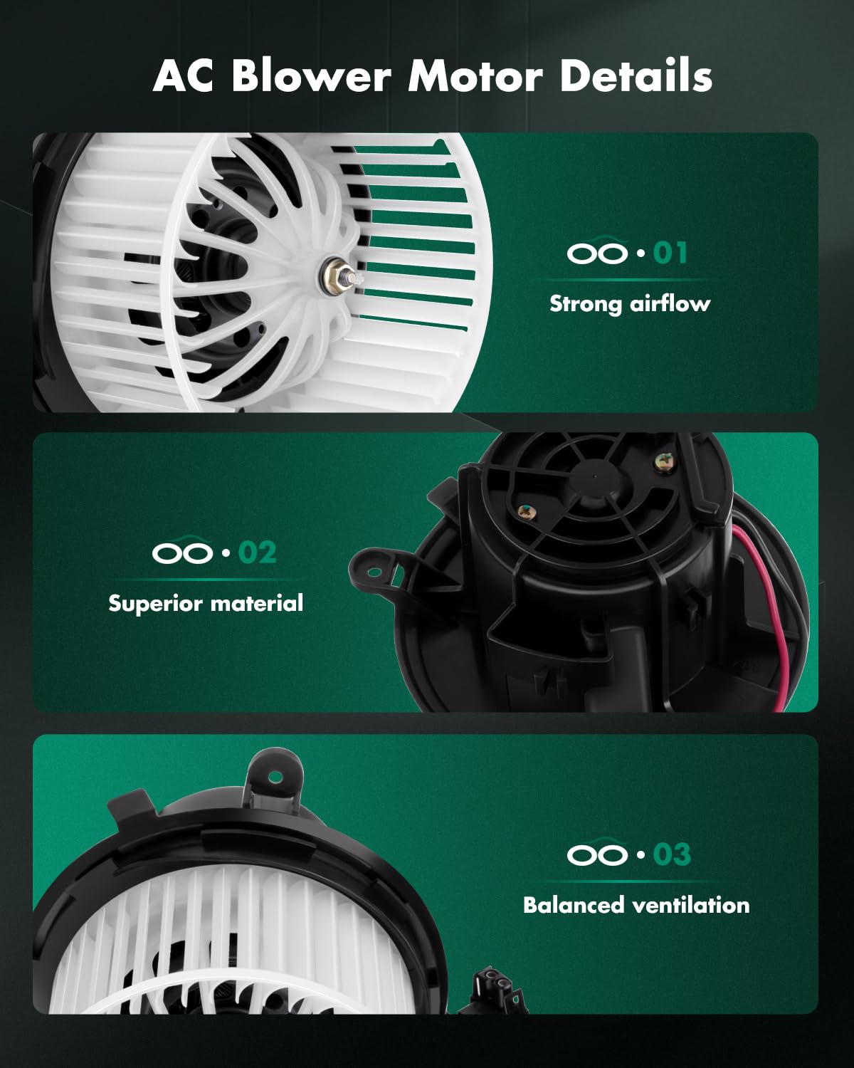 Scitoo Hvac Heater Blower Motor With Fan Cage Front 700248 For Mercedes-Benz 2008-2015