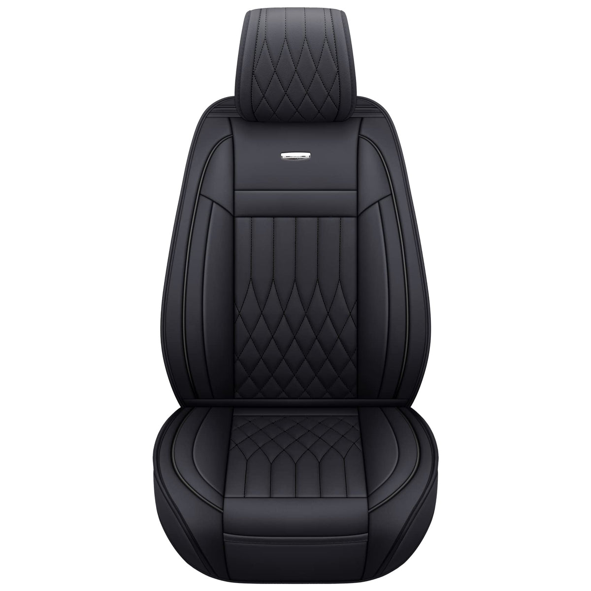 Aierxuan Customized For Chevrolet Chevy Silverado Gmc Sierra Car Seat Covers Front Pair With Waterproof Faux Leather 2007-2024 1500/2500/3500Hd Crew Double Extended Cab Pickup Truck Black
