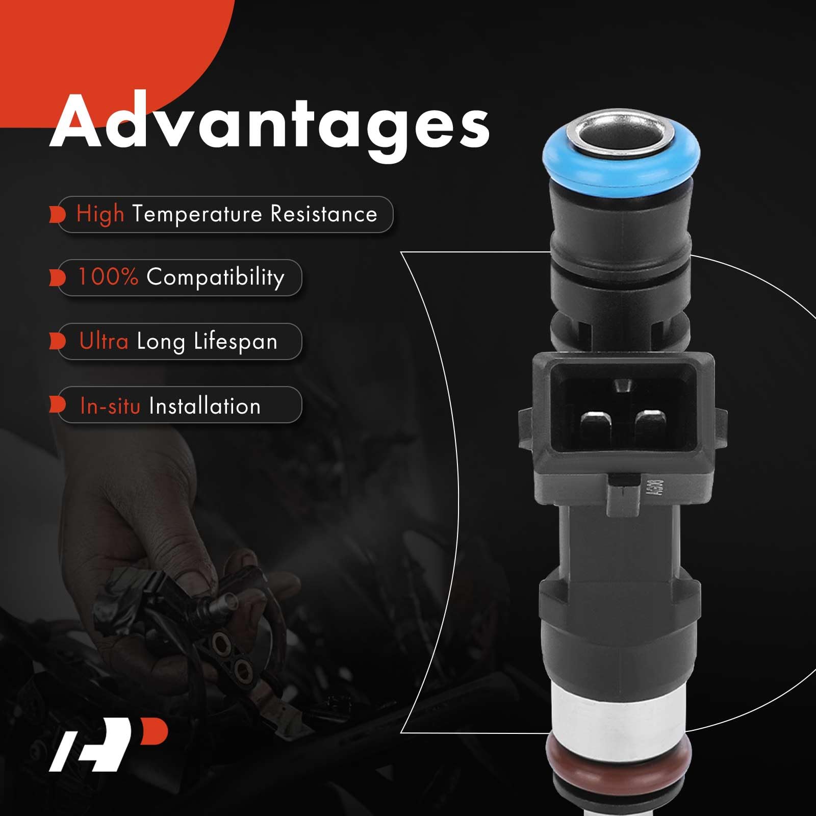 A-Premium Fuel Injectors Compatible with Chevrolet Cruze 2011-2015, Cruze Limited 2016, Sonic 2012-2016 2018, Trax 2013-2016 & B