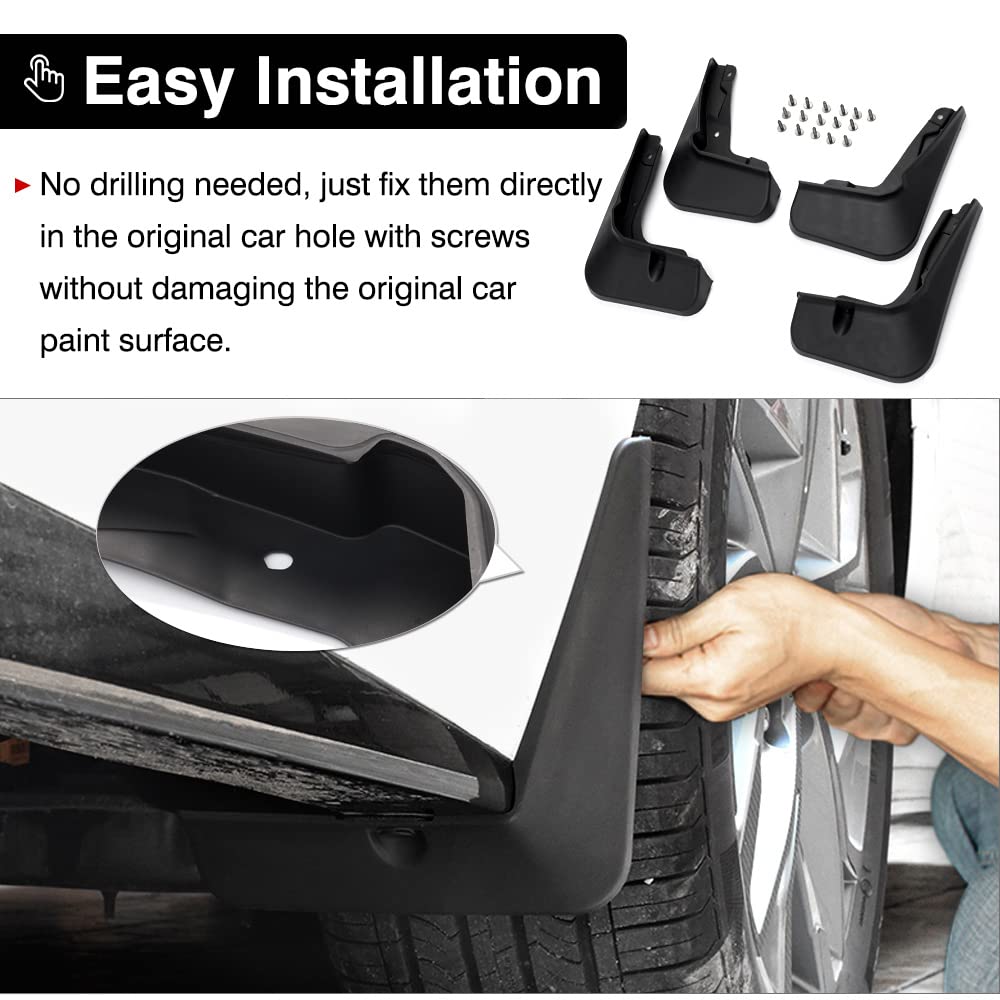 Autorder Mud Flaps Splash Guards For 2023 2024 2025 Bz4X /Subaru Solterra Accessories Mudflap Fender Flares Front And Rear Mud G