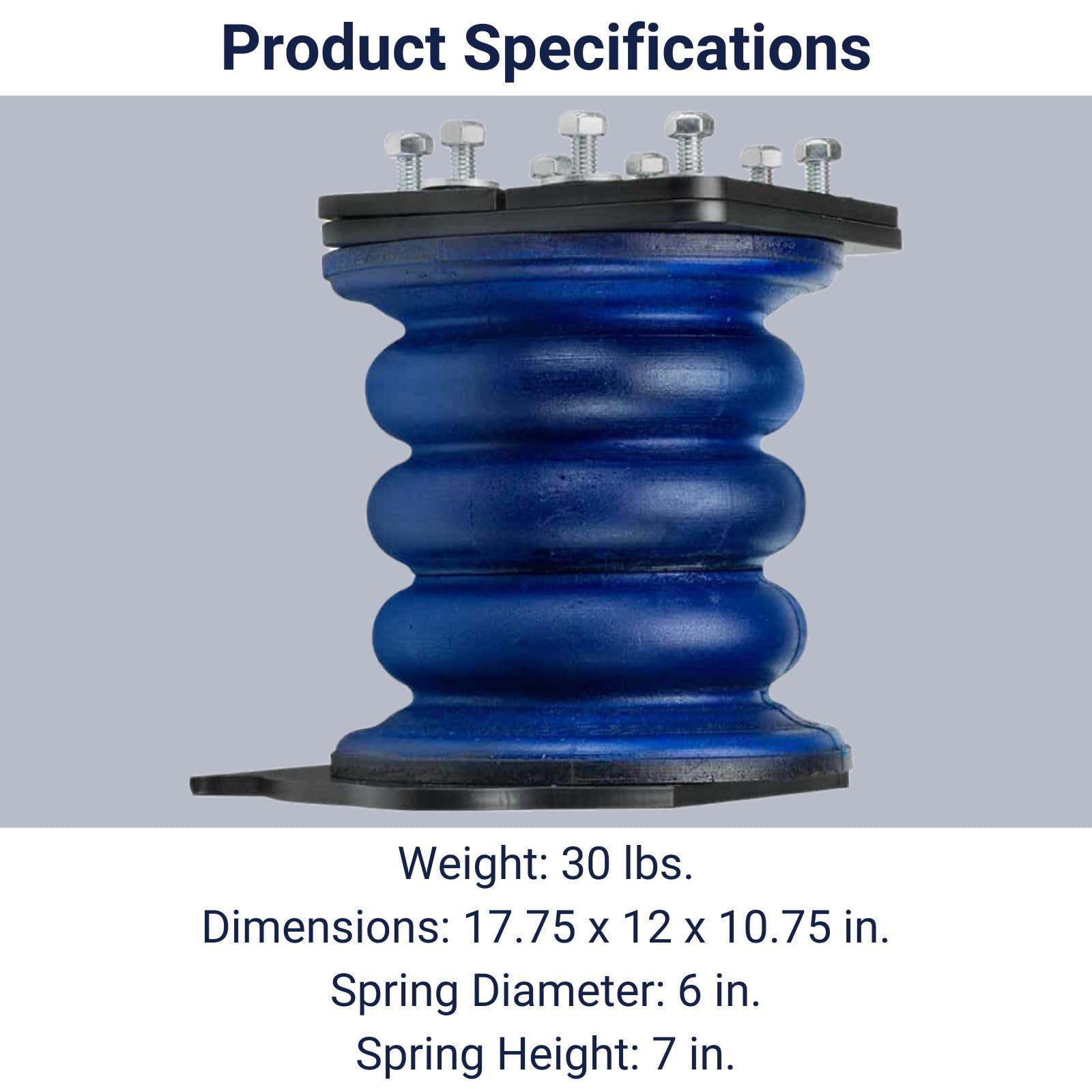 SuperSprings SSR-203-40-2 | SumoSprings Rear for Chevrolet Silverado 2500|3500, GMC Sierra 2500|3500, blue