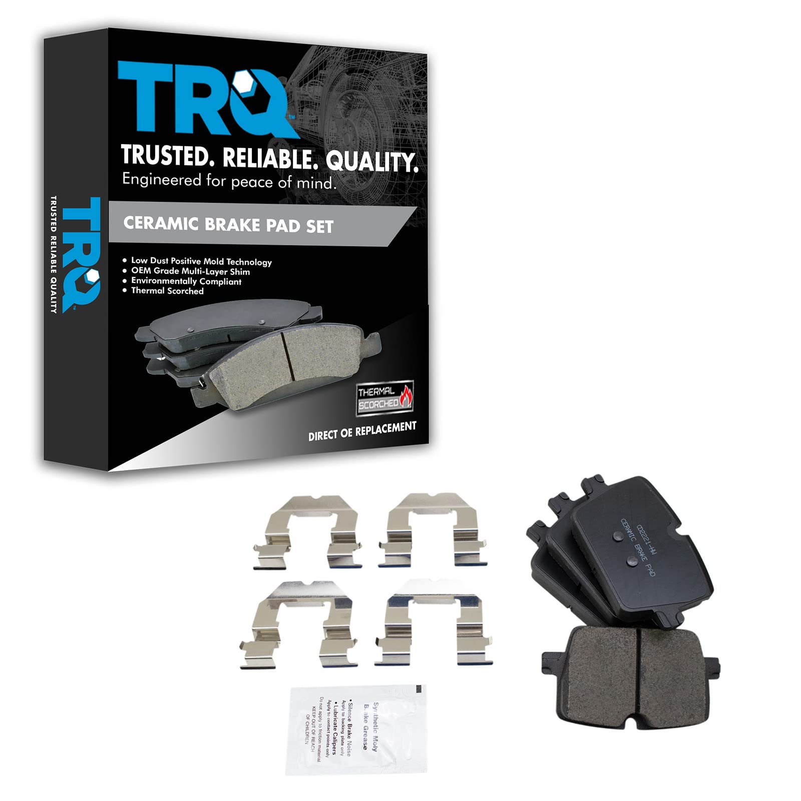TRQ Rear Brake Pads Ceramic Compatible with 2019-2020 BMW 330i 330i xDrive 2019-2021 Z4 2020 Toyota GR Supra