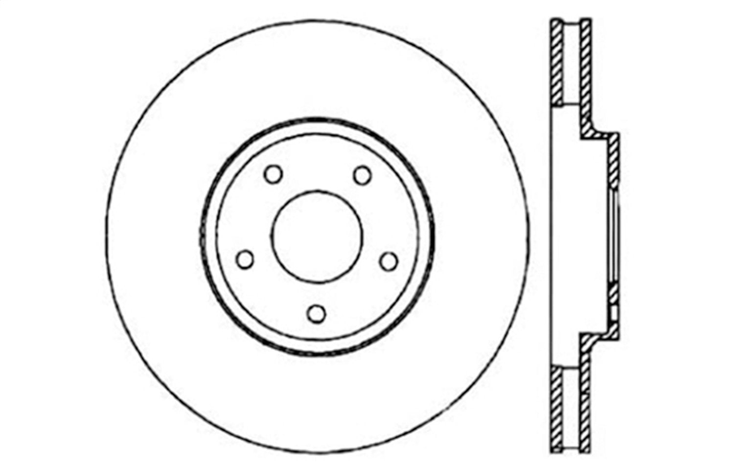 Stoptech 128.42080L Front Left Sport Cross Drilled Brake Rotor
