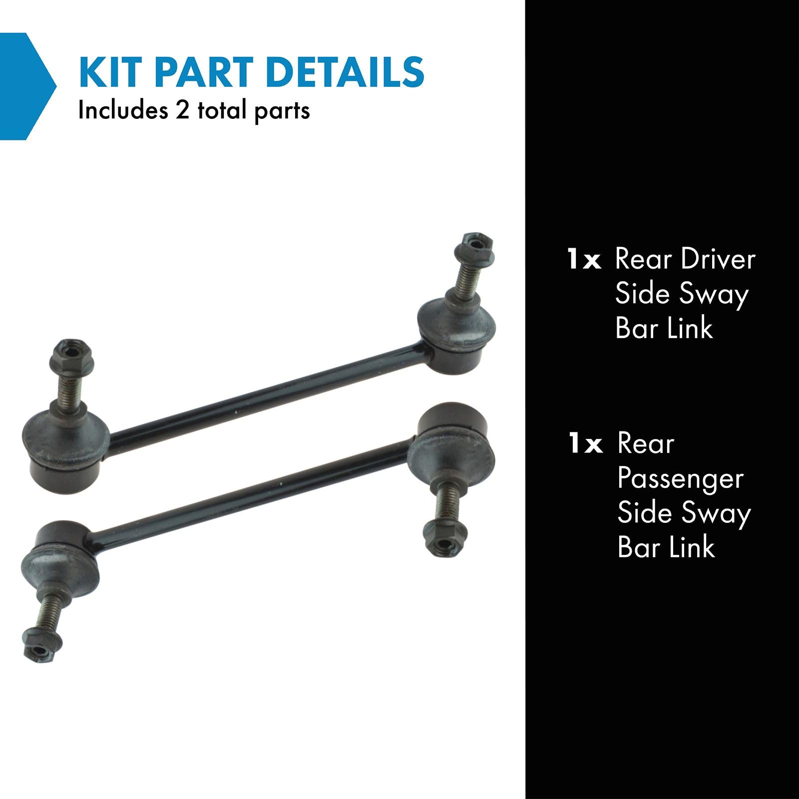 Trq Rear Sway Bar Stabilizer Link Set Compatible With 2007-2021 Ford Expedition 2007-2019 Lincoln Navigator