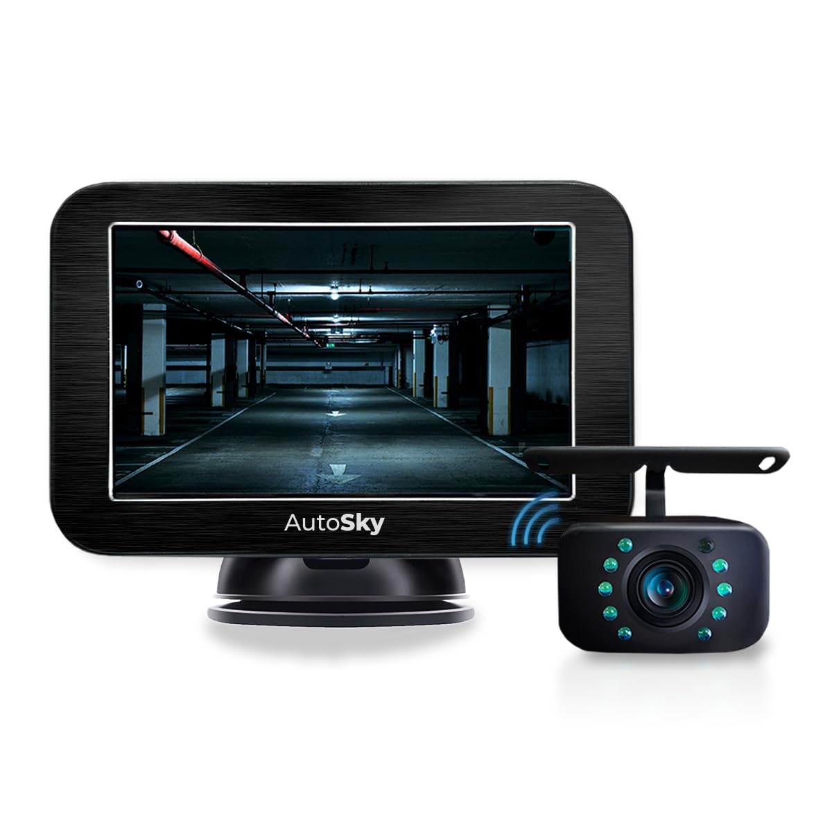 Autosky Wireless Backup Camera For Car Easy Setup Stable Signal Backup Camera System, 5Inch Car Monitor For Back Up Camera Water