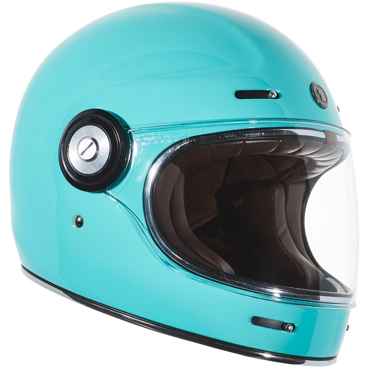 Torc T1 Unisex-Adult Retro Full Face Motorcycle Helmets, Robin Egg Blue, X-Large