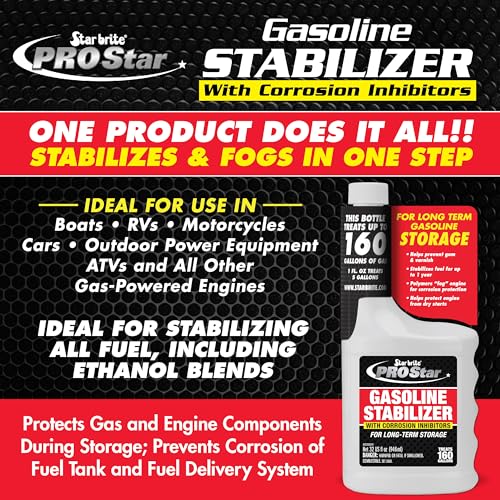 Star Brite Pro Star Gasoline Stabilizer - Fog & Protect Stored Engines & Entire Fuel System From Corrosion - Keep Gas Fresh For