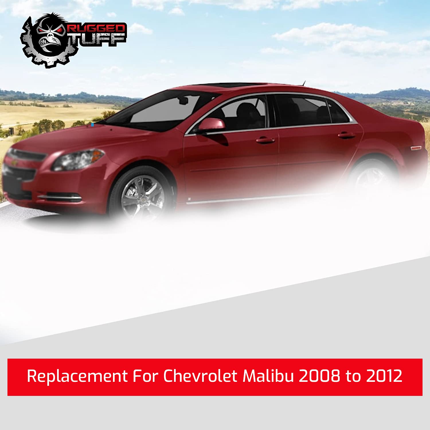 Exactafit 8313L Driver Side Mirror Glass Left Replacement Compatible With 2007-2009 Saturn Aura, 2008-2012 Chevrolet Malibu