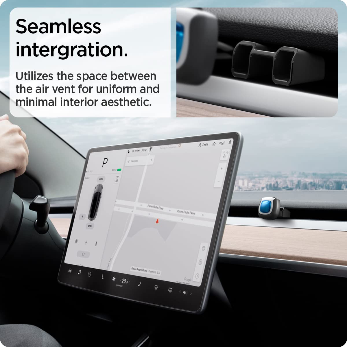 Spigen Air Freshener Adapter Designed For Tesla Model 3 [Not Compatible With Model 3 2024 Refresh] And Y 2023/2022 Airvent (Air