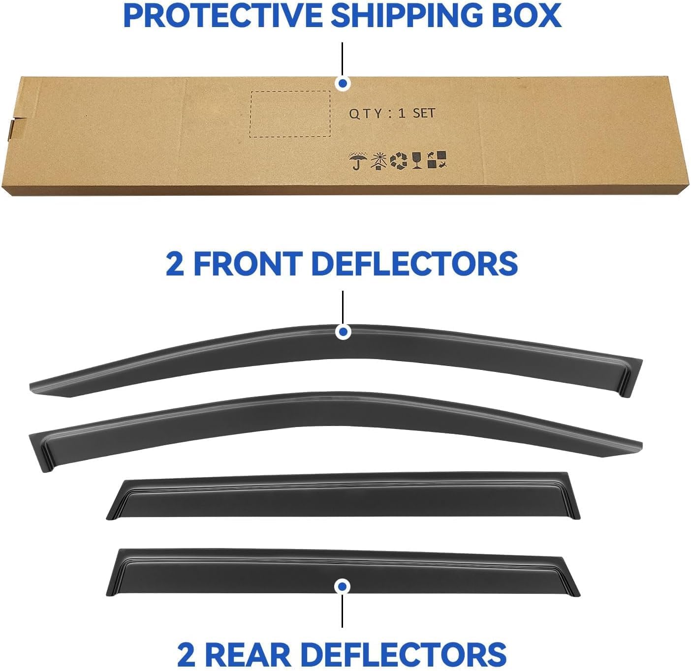 Window Visors Rain Guards for 2022 2023 2024 2025 Toyota Corolla Cross, Out-Channel Window Vent Wind Deflectors Visors Shades fo